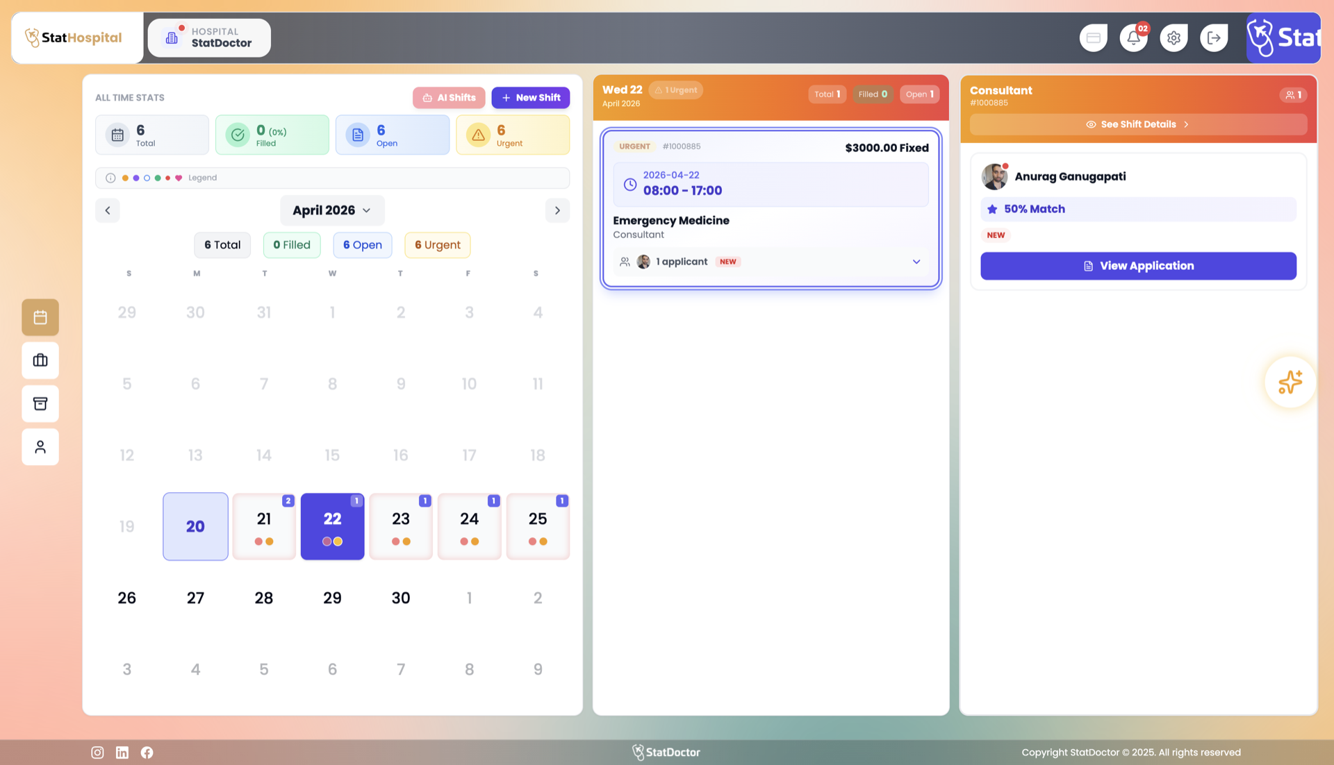 Track every shift in one dashboard.